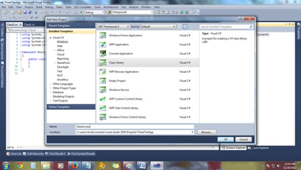 Class library to DataAccess